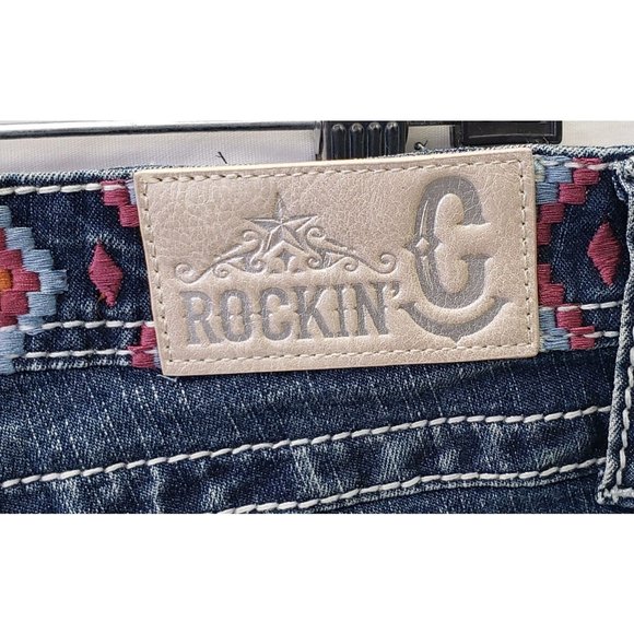 Rockin C Jeans ~ New with tags ~ Distressed Denim Blue ~ Sz 34 - Picture 11 of 11